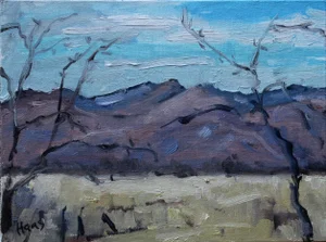 Contemporary Plein Air Landscape Oil, Smith Valley