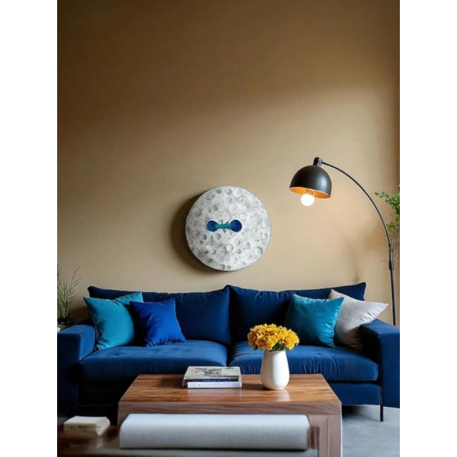 Vera Vizzi, The Same Lunar Wall Relief with Celestial Views, 2025, Modeling Clay and Acrylic For Sale - Image 9 of 10