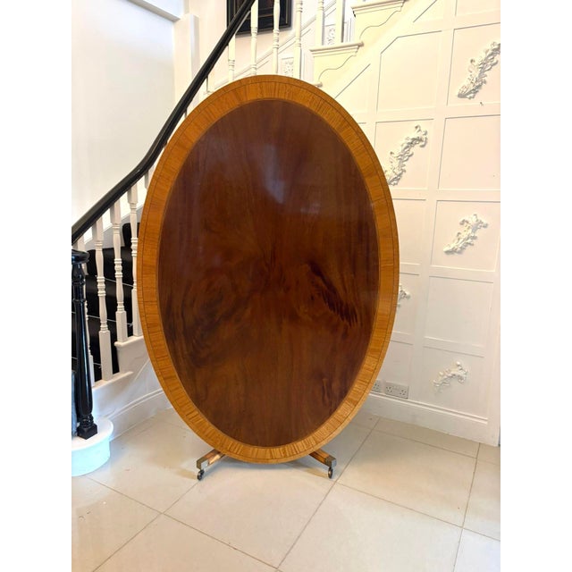 Antique Regency Figured Oval Mahogany Dining Table, 1920s For Sale - Image 17 of 17