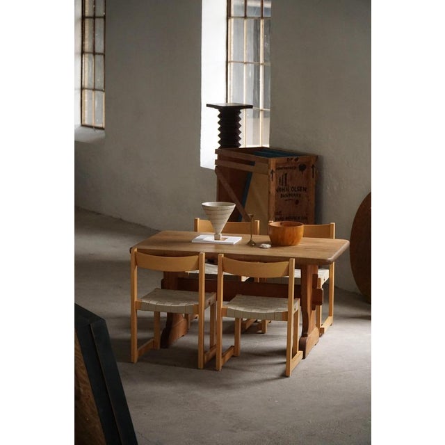 Koldinghus Chairs in Beech with Woven Seats attributed to Hans J. Wegner for Getama, 1988, Set of 6 For Sale - Image 9 of 18