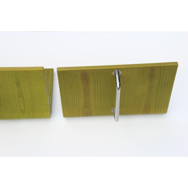 Postmodern Green Wall-Mounted Mensolo Coat Rack from Schönbuch, 1980s, Set of 3 For Sale - Image 6 of 14