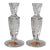 Vintage Italian Crystal Taper Candle Holders For Sale