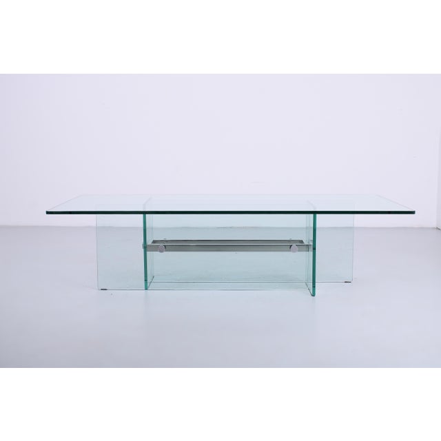 Small Italian Chrome and Glass Coffee Table from Fontana Arte, 1970s For Sale - Image 9 of 15