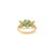 Metal 3 Carat Natural Emerald Cluster Engagement Ring With Diamonds in 14k Gold Size 5 For Sale - Image 7 of 13
