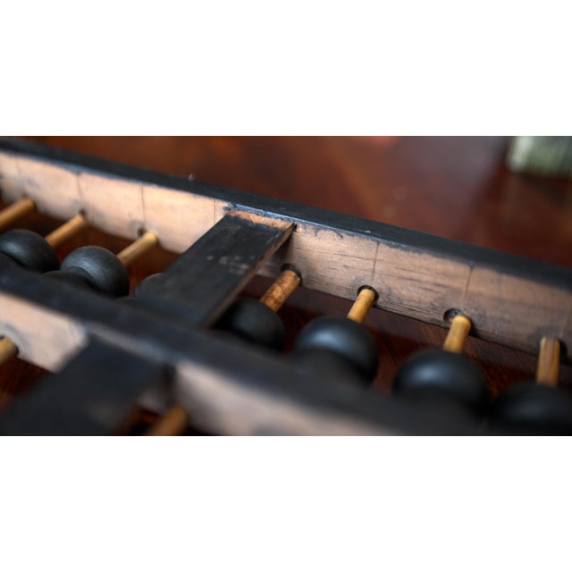 Large Vintage Chinese Wooden Abacus With Metal Accidents For Sale - Image 10 of 16
