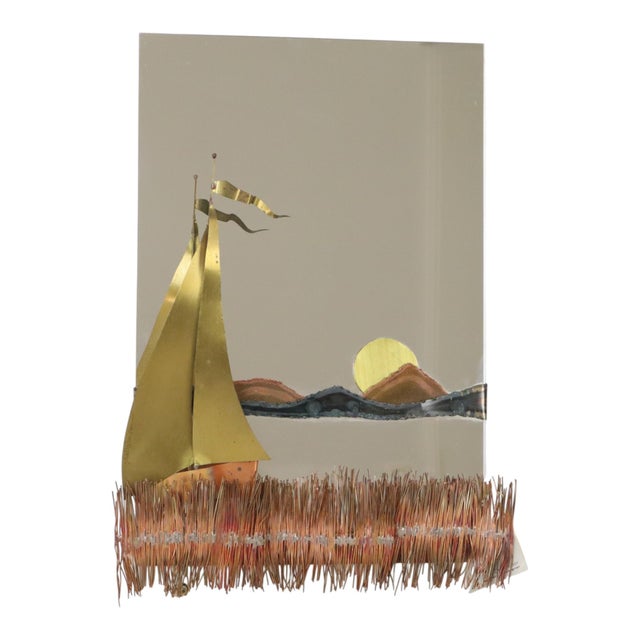 Copper and Brass Boat Mirror by Daniel Dhaeseleer, 1970s For Sale - Image 17 of 18