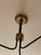 Serge Mouille Contemporary Serge Mouille–Style 3-Arm Ceiling Lamp — Sculptural Modernist Lighting, Brass Hardware, Pristine For Sale - Image 4 of 6