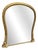 Antique English Gilt Hour Glass Ribbed Framed Overmantle Mirror, 19th Century For Sale
