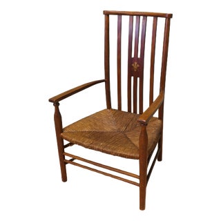 Liberty Rush Seated Low Armchair from Morris & Co., 1900 For Sale