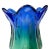 Add a modern European flair to your favorite table with this beautiful hand-blown cobalt blue and emerald vase from the...