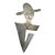 Vintage 925 Sterling Silver Mexican Lady in Hat Letter "V" Initial Pin Brooch For Sale