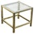 Vintage French Golden Glass and Brass Side Table, 1970s For Sale - Image 14 of 14