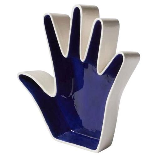 Ceramic Blue and White Impronta Pin Tray Mano by Luisa Parisi for Cassina For Sale - Image 7 of 7