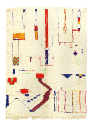 Vintage Hand Knotted Moroccon Rug