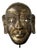 Tibetan Gilt Copper Alloy Mask on Display Stand For Sale