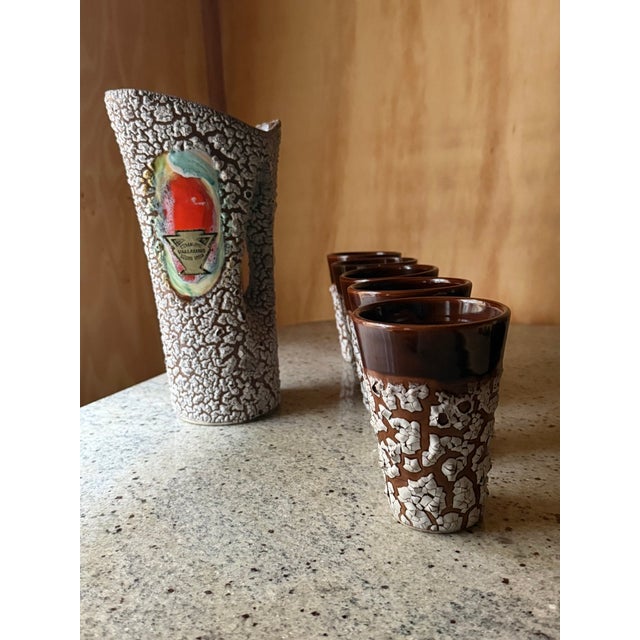 1960s Vintage Ceramic Pitcher from Vallauris, 1970s, Set of 6 For Sale - Image 5 of 18