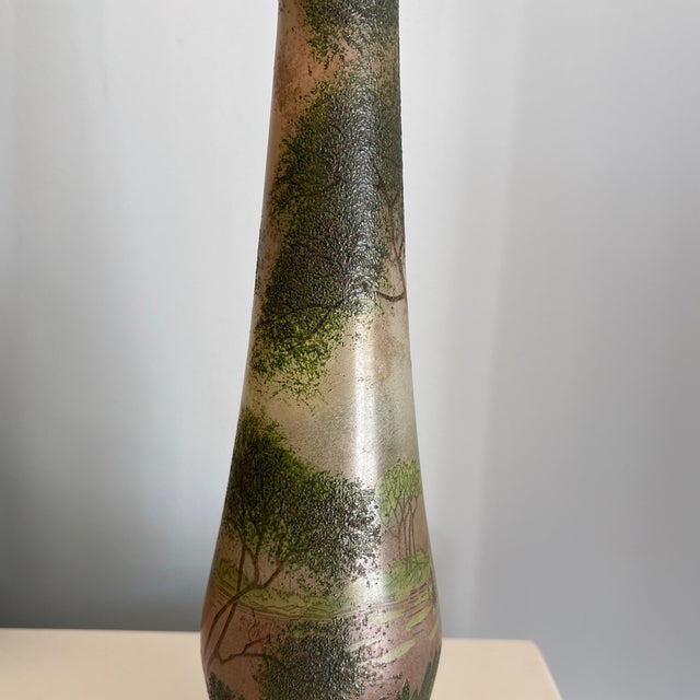 French 1900s Tall Legras Vase For Sale - Image 3 of 12