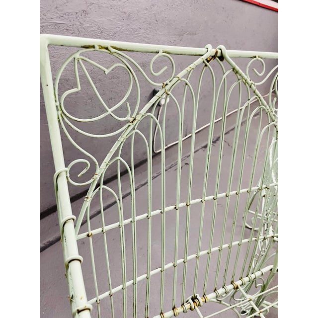 Vintage Wrought Iron Outdoor Patio Chairs For Sale - Image 9 of 11