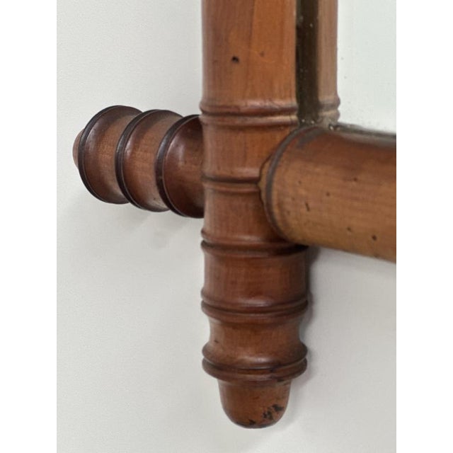 Gold Antique Faux Bamboo Mirror, France For Sale - Image 8 of 14