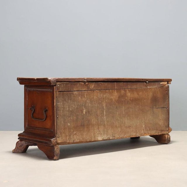 Walnut Chest with Wrought Iron Handles, Italy, Late 18th Century For Sale - Image 11 of 13