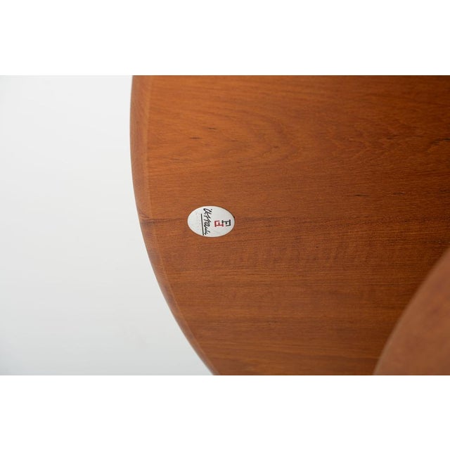 1960s Round Coffee Table in Teak and Cane by Peter Hvidt & Orla Mølgaard Nielsen for France & Søn, 1960s For Sale - Image 5 of 6