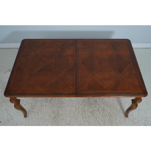 French Provincial Drexel Heritage French Provincial Parquetry Inlaid Dining Table For Sale - Image 3 of 18