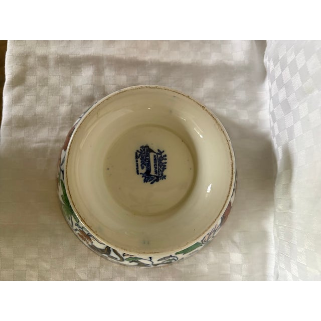 Ceramic Late 19th Century English Iron Stone Imari Style Footed Bowl For Sale - Image 7 of 11