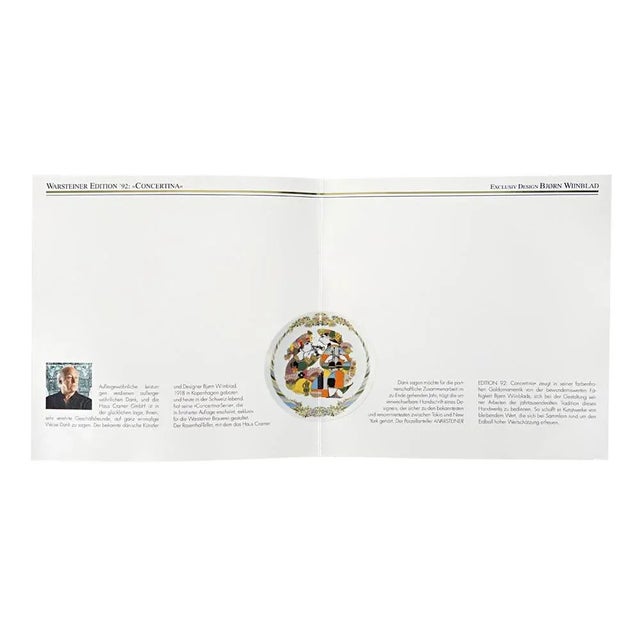 Brown Ceramic Warsteiner Edition Wall Plate by Bjørn Wiinblad, 1993 For Sale - Image 8 of 10