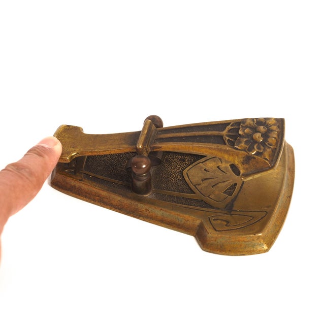 Antique Art Nouveau Brass Paper Clip Desk Decor For Sale - Image 10 of 10