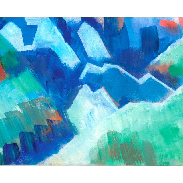 Vibrant abstract of Berkeley Hills overlooking the city of Oakland, California by Erle Loran (American, 1905-1999)....
