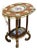 Rococo Revival Two-Tier Side Table With Floral Inlays & Hand-Gilded Gold Leaf Details For Sale
