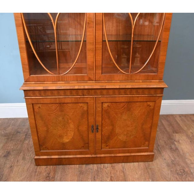 Georgian Revival Walnut Library Bookcase, 1930s For Sale - Image 4 of 8