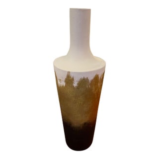Tall Plaster and Sculpting Material Vessel/ Urn For Sale