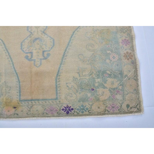 Oushak Handknotted Wool Carpet For Sale - Image 9 of 10