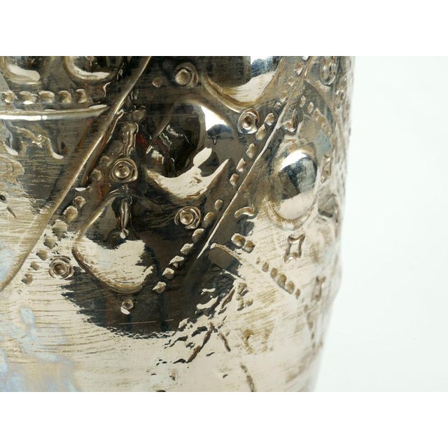 Ceramic Platinum Luster Viel Vase by Deblona For Sale - Image 7 of 9