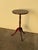 Mid 20th Century Vintage Danish Rosewood Pedestal Side Table With Gold Inlay – Round Accent Table For Sale - Image 5 of 8