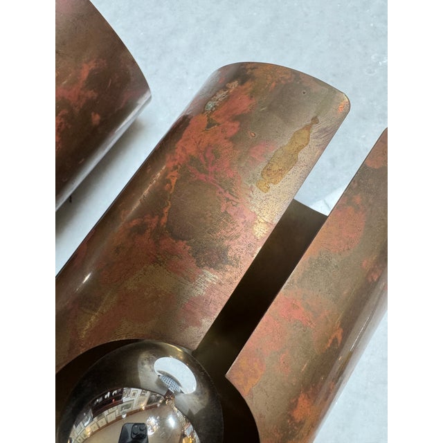 Brutalist Mid 20th Century Copper Cylinder Wall Sconces, Pair For Sale In San Francisco - Image 6 of 12