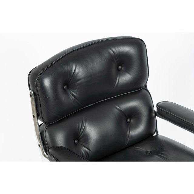 Eames Herman Miller Time Life Black Leather Office Chair 2017 For Sale - Image 10 of 14