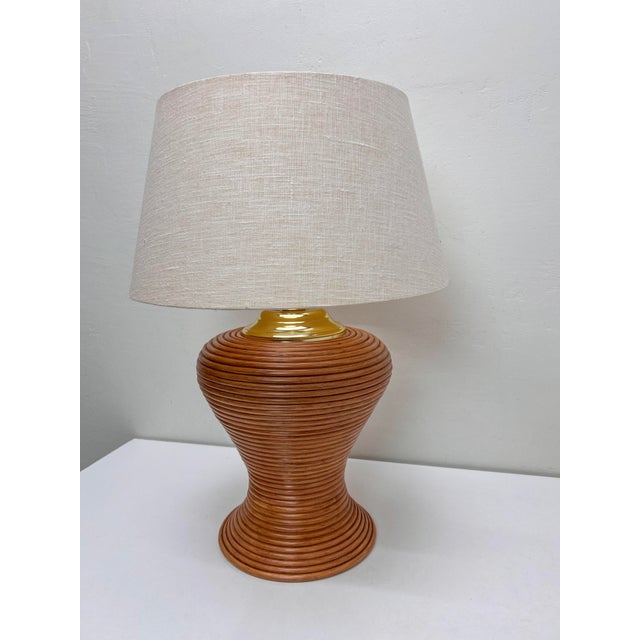 Bamboo Reed Table Lamp, 1970s For Sale - Image 12 of 12