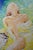 Contemporary French School Alexandre Pergler De Perglas Expressionist Figurative Painting, "Yellow Draped Nude" For Sale - Image 11 of 13