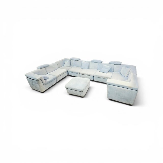 For sale is a unique, incredibly spacious modular corner sofa, likely from the legendary German brand Rolf Benz, dating...