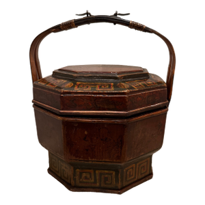 Antique 19th Century Chinese Wedding Food Basket