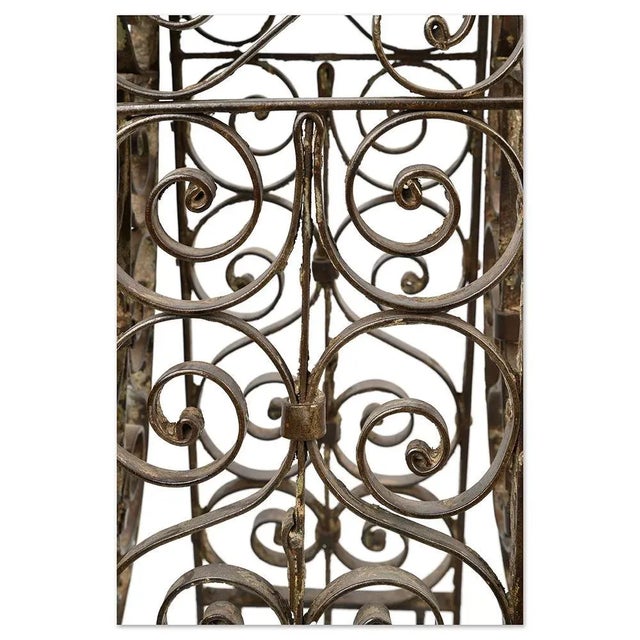 Vintage Wrought Iron Pedestal For Sale - Image 4 of 6