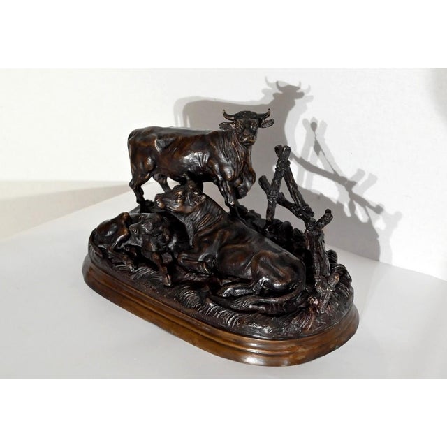 Jules Moigniez, Cows, Early 20th Century, Bronze For Sale - Image 3 of 18