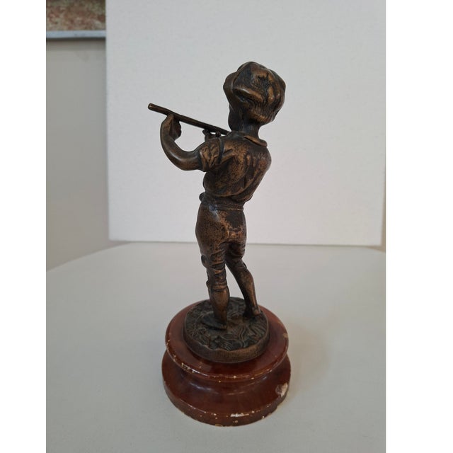 Metal The Young Pied Piper, 1900, Bronze For Sale - Image 7 of 10