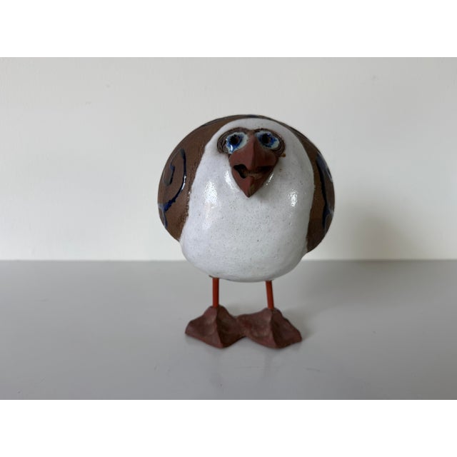 Mid-Century Modern Susan Davis Cape Cod Art Pottery Handcrafted Seagull Bird Sculpture, Signed For Sale - Image 3 of 12