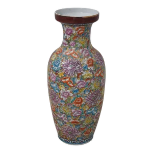 Vintage Chinese Porcelain Floral Decorative Large Vase