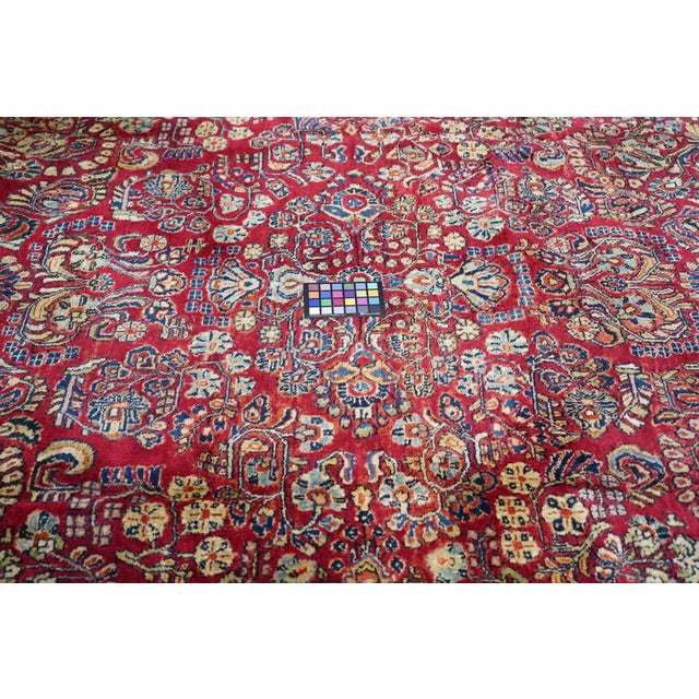 Antique Sarouk Rug 9'1'' x 12'0'' For Sale - Image 11 of 12