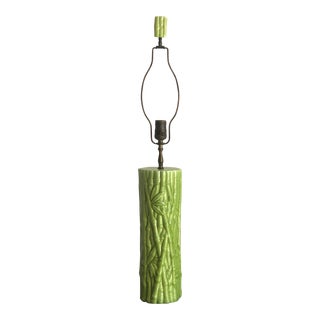 Mid-20th Century Hollywood Regency Faux Bamboo Ceramic Table Lamp For Sale