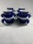 Mid-Century Modern 1970s Fitz & Floyd Imperial Dynasty Blue Coffee Cups & Saucer Set- 16 Pieces For Sale - Image 3 of 8